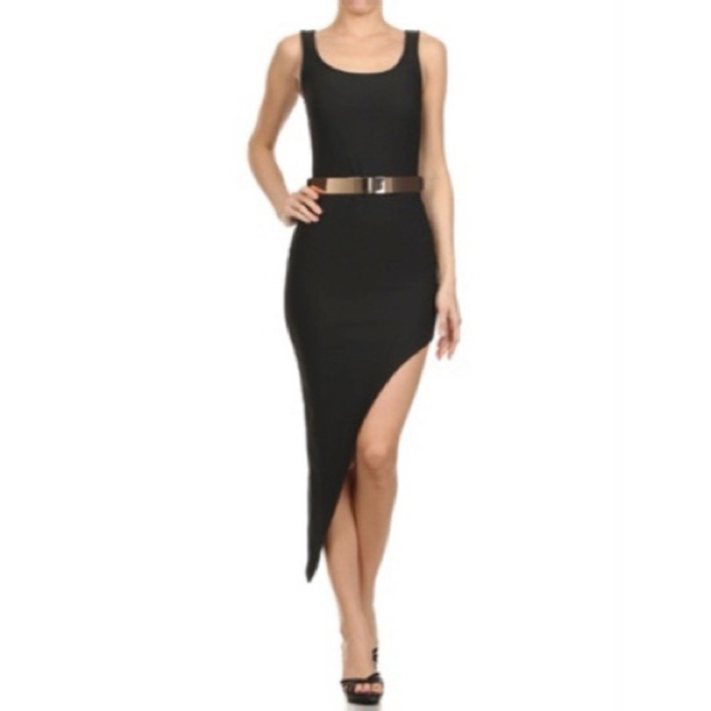 Asymmetrical hem dress
